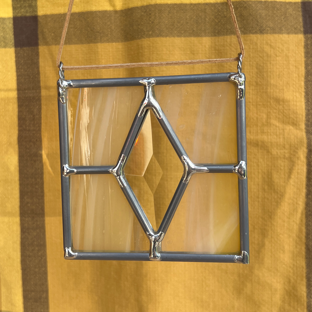 Leaded Bevel Diamond Suncatcher