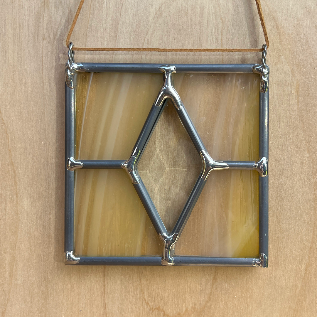 Leaded Bevel Diamond Suncatcher